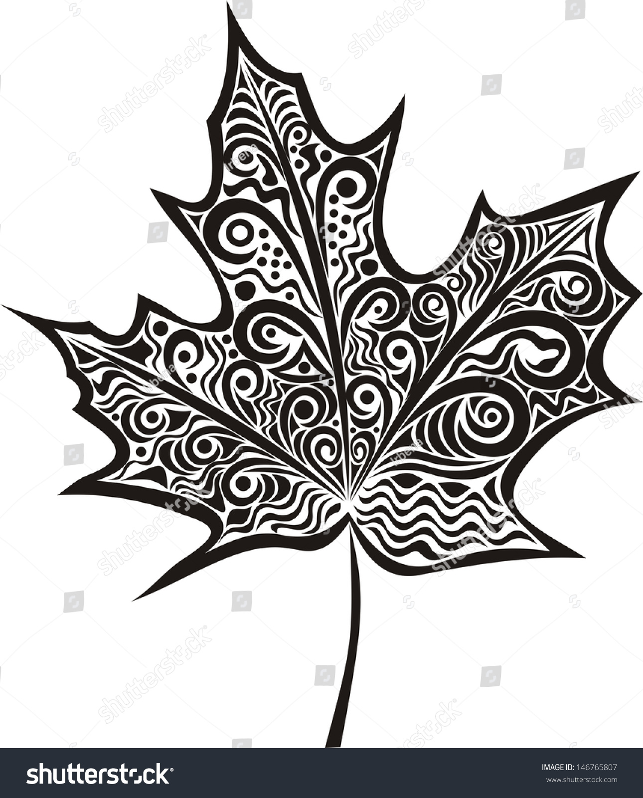 Leaf Pattern Vector Illustration - 146765807 : Shutterstock