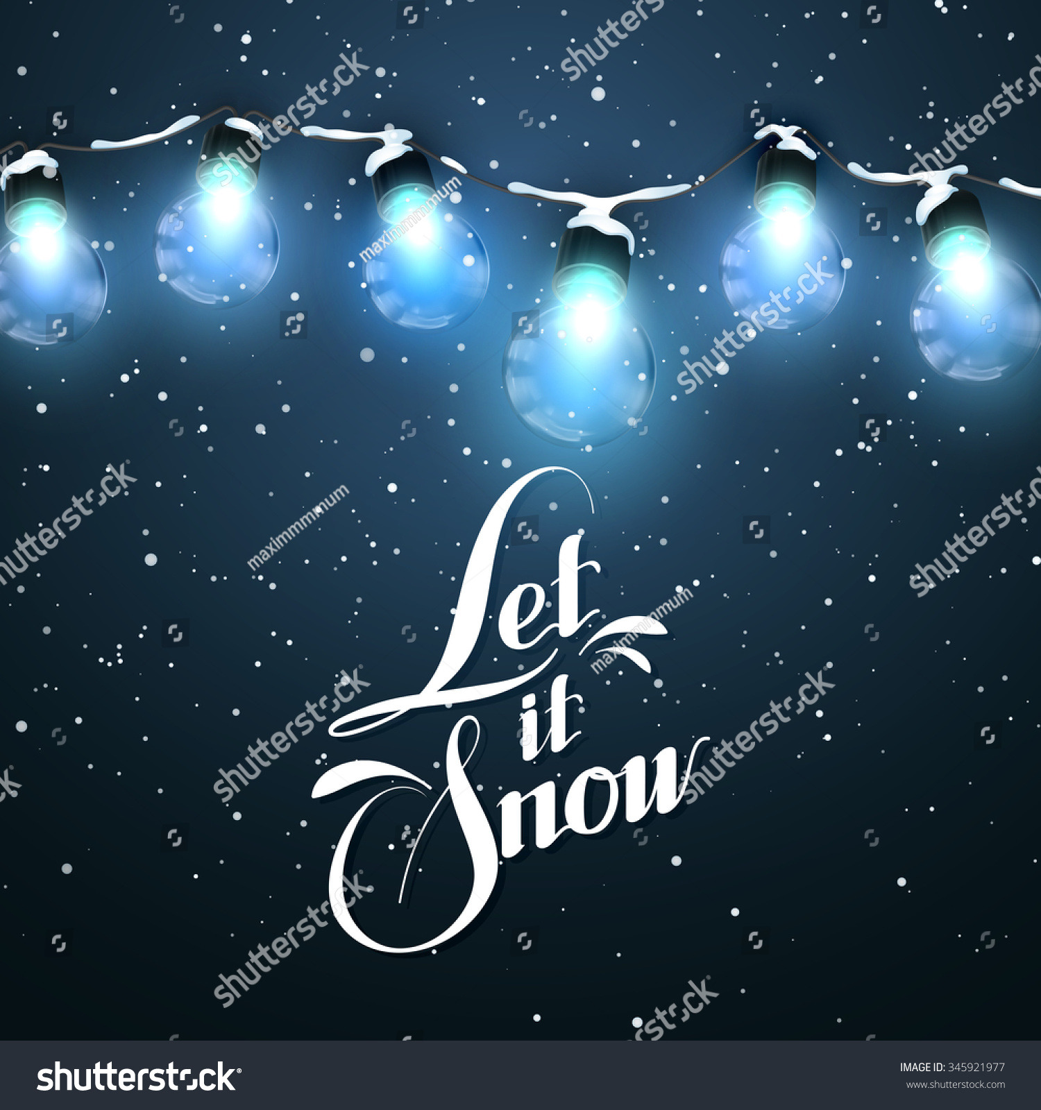 let snow christmas lights vector holiday stock vector let snow christmas lights vector holiday stock vector