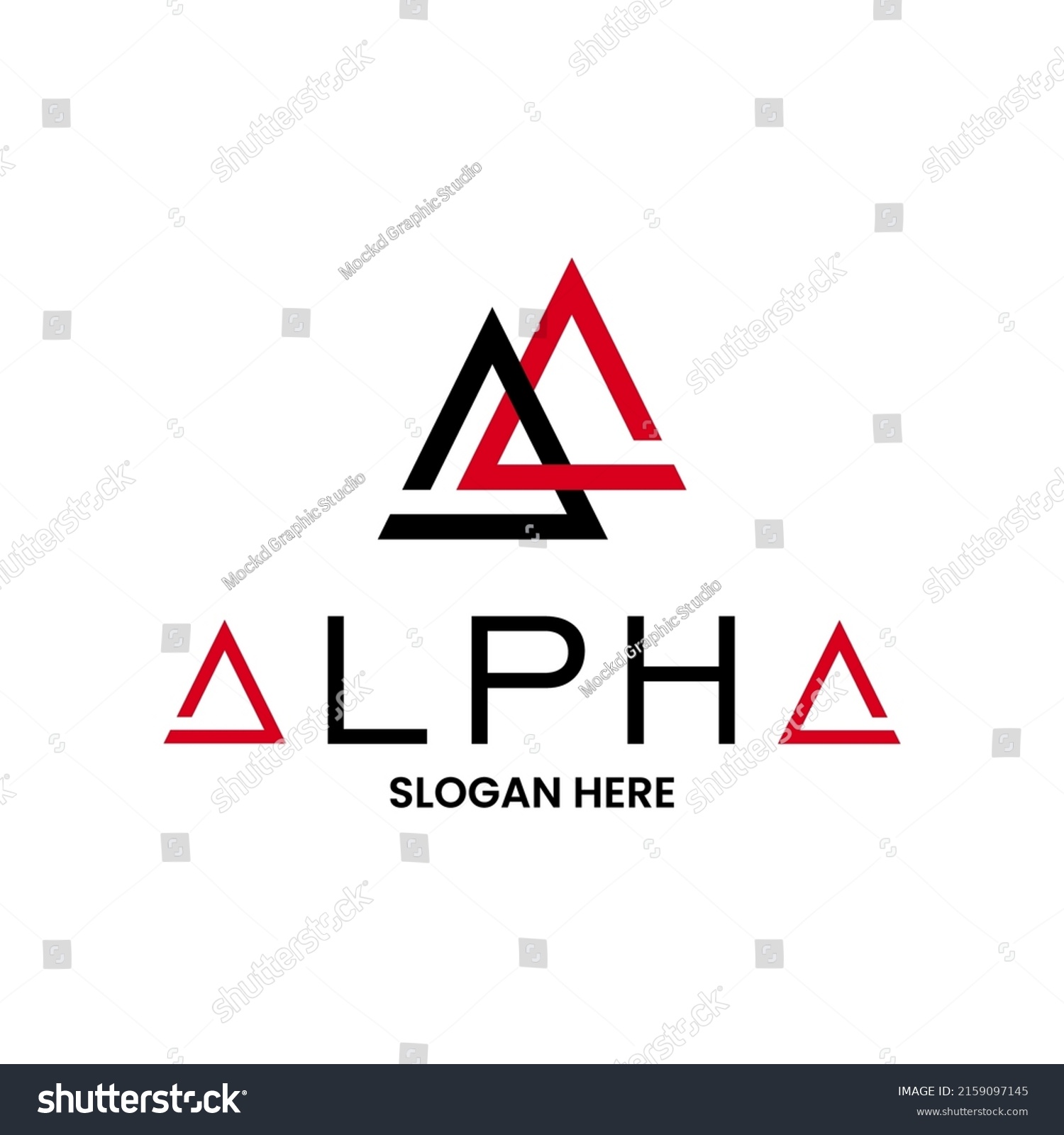 Letter Alpha Logo Design Creative Idea Stock Vector Royalty Free