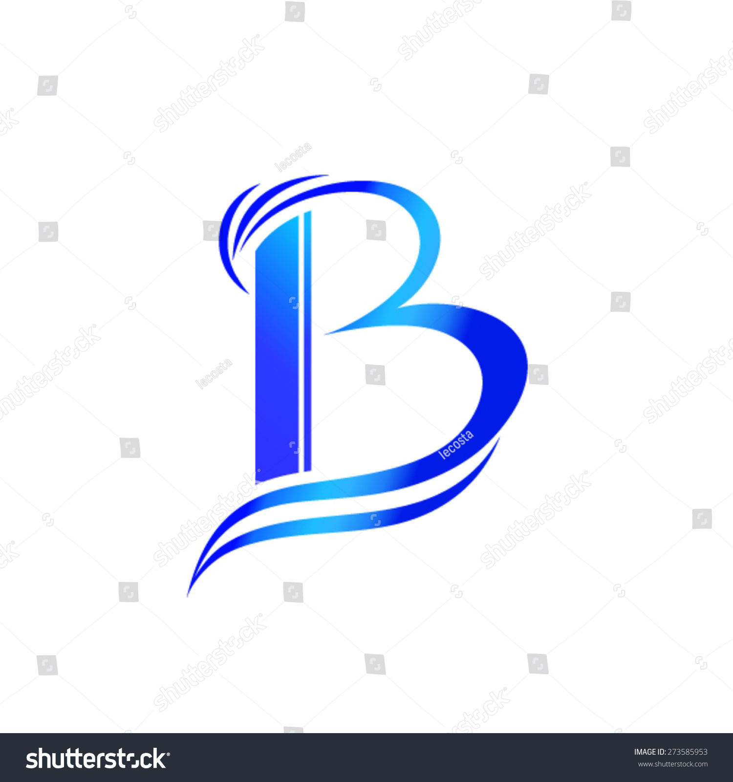 Letter B Logo Design Stock Vector Illustration 273585953 