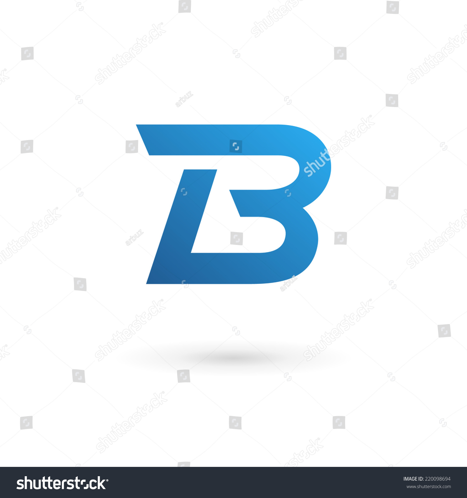 Letter B Logo Icon Stock Vector Illustration 220098694 : Shutterstock