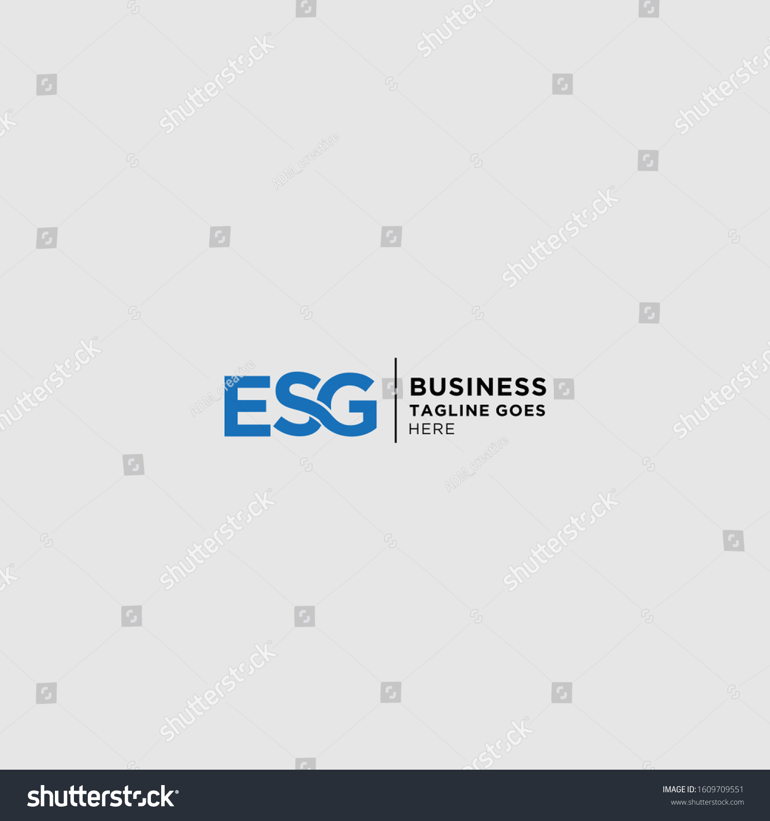 Letter Esg Letter Mark Logo Inspiration Stock Vector Royalty Free