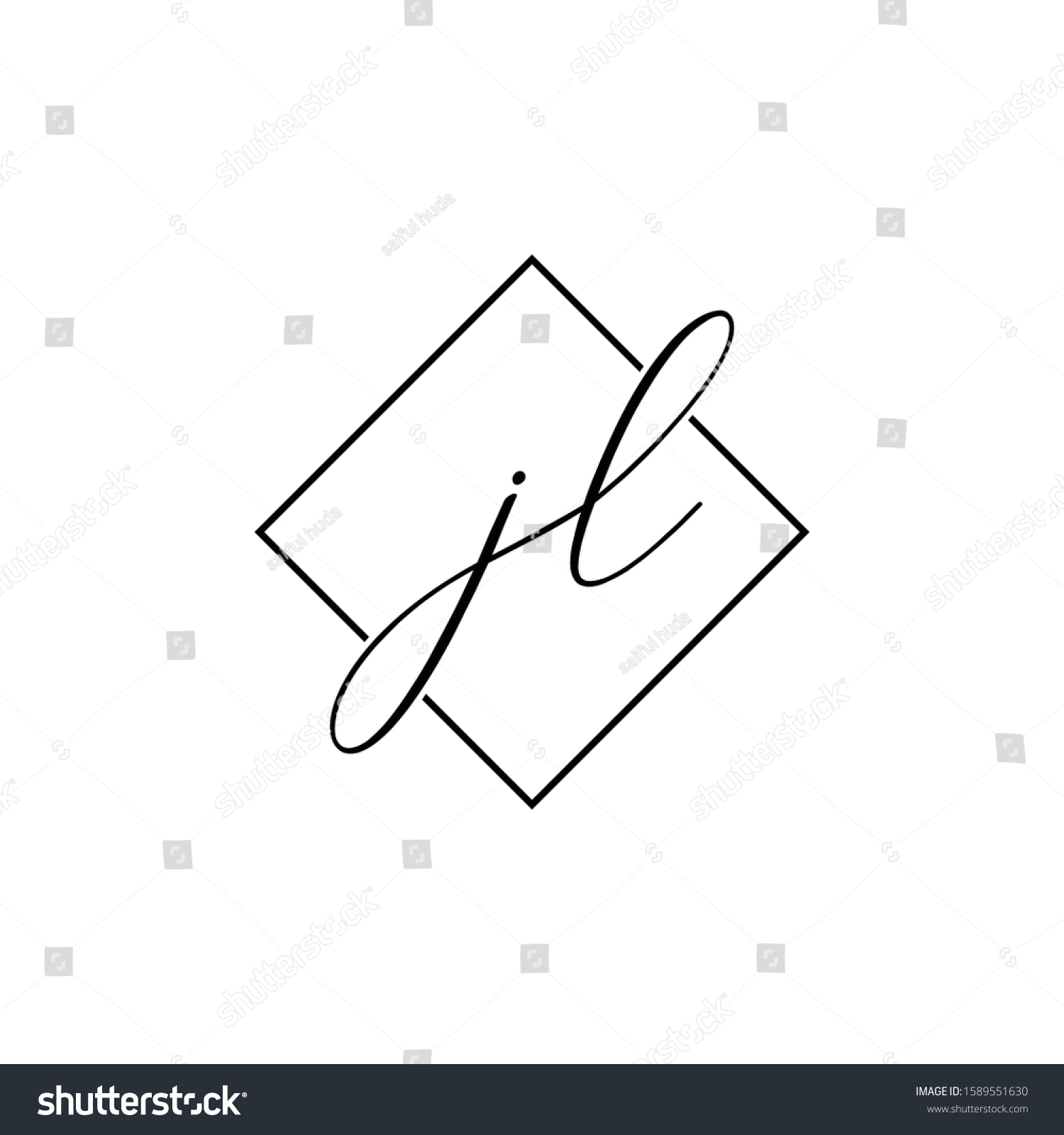 Monograma del logotipo JL Diseño vectorial vector de stock libre