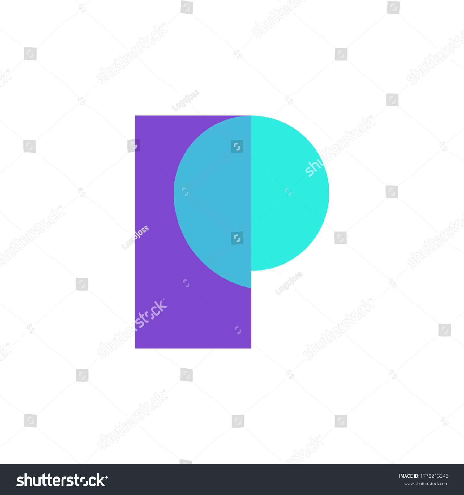 Letter P Chat Communication Logo Design Stock Vector Royalty Free