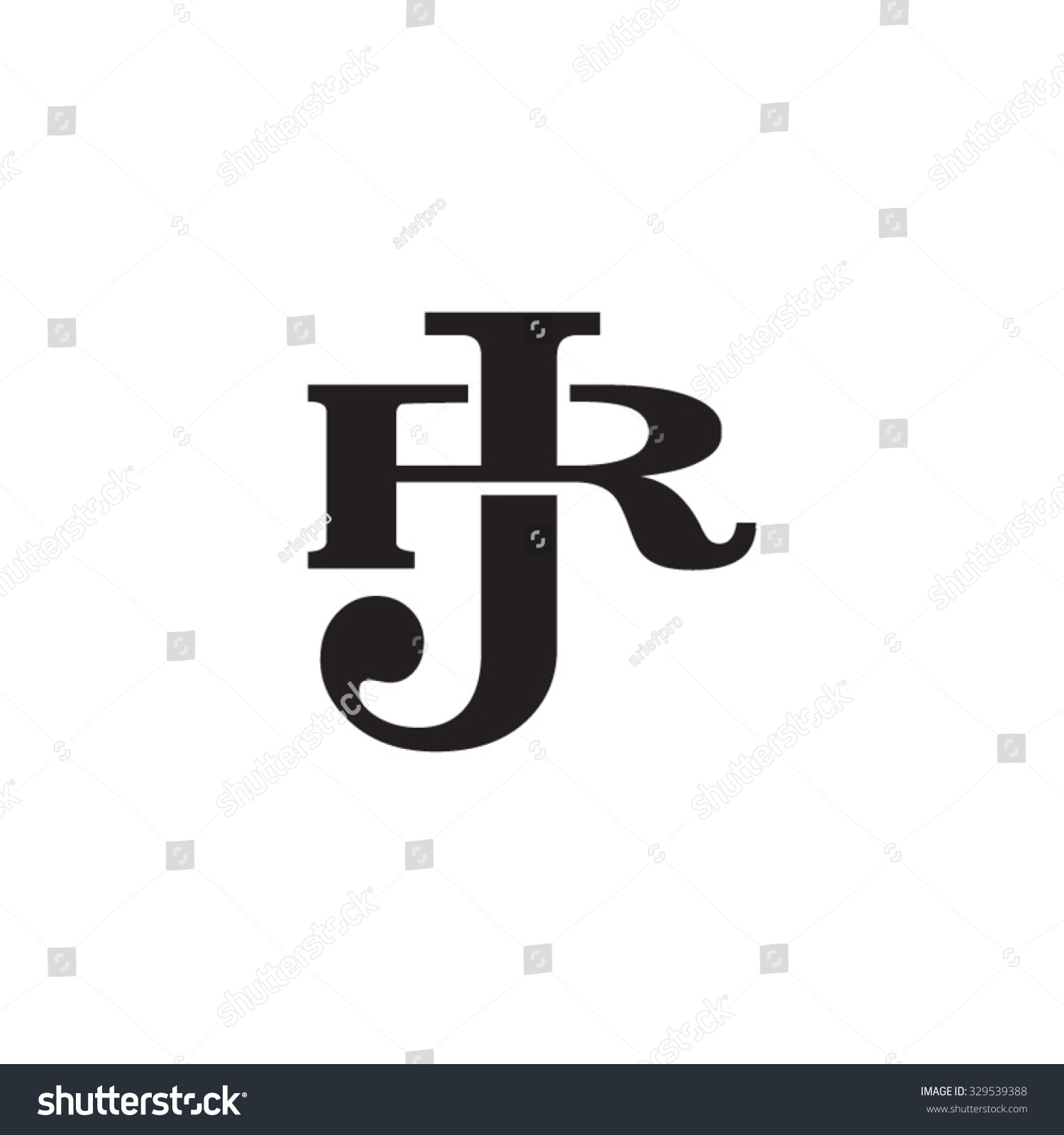 Letter R J Monogram Logo Stock Vector 329539388 Shutterstock