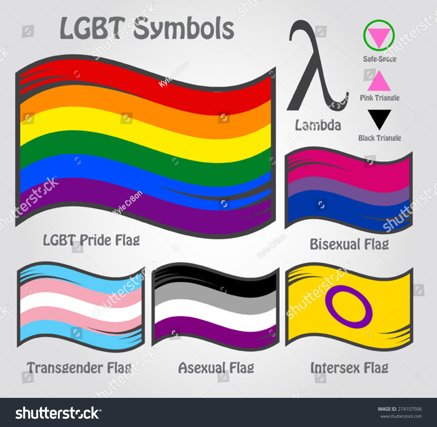 Lgbt Vector Symbols Stock Vector 274107506 - Shutterstock