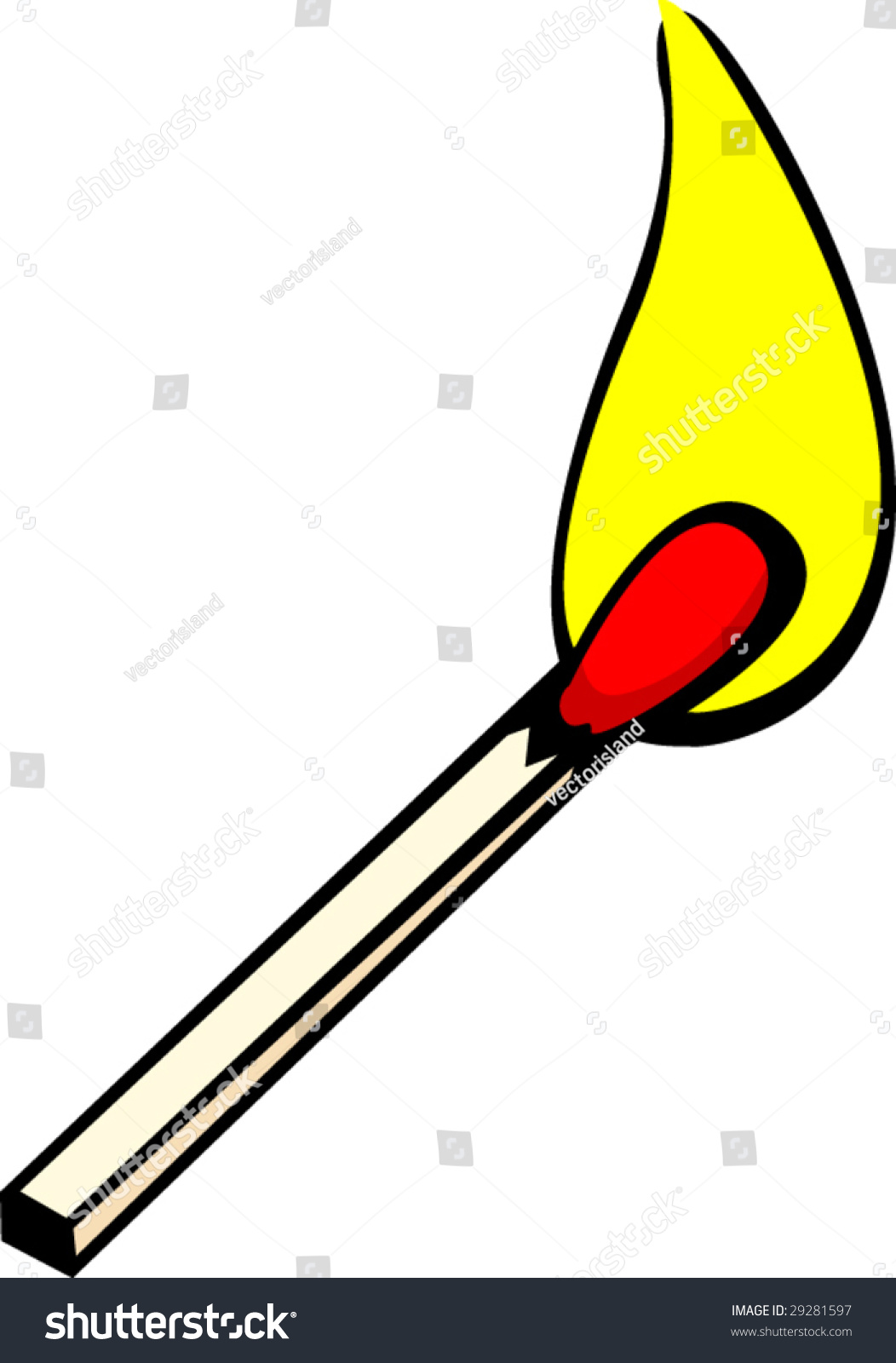 lighted-match-stock-vector-illustration-29281597-shutterstock