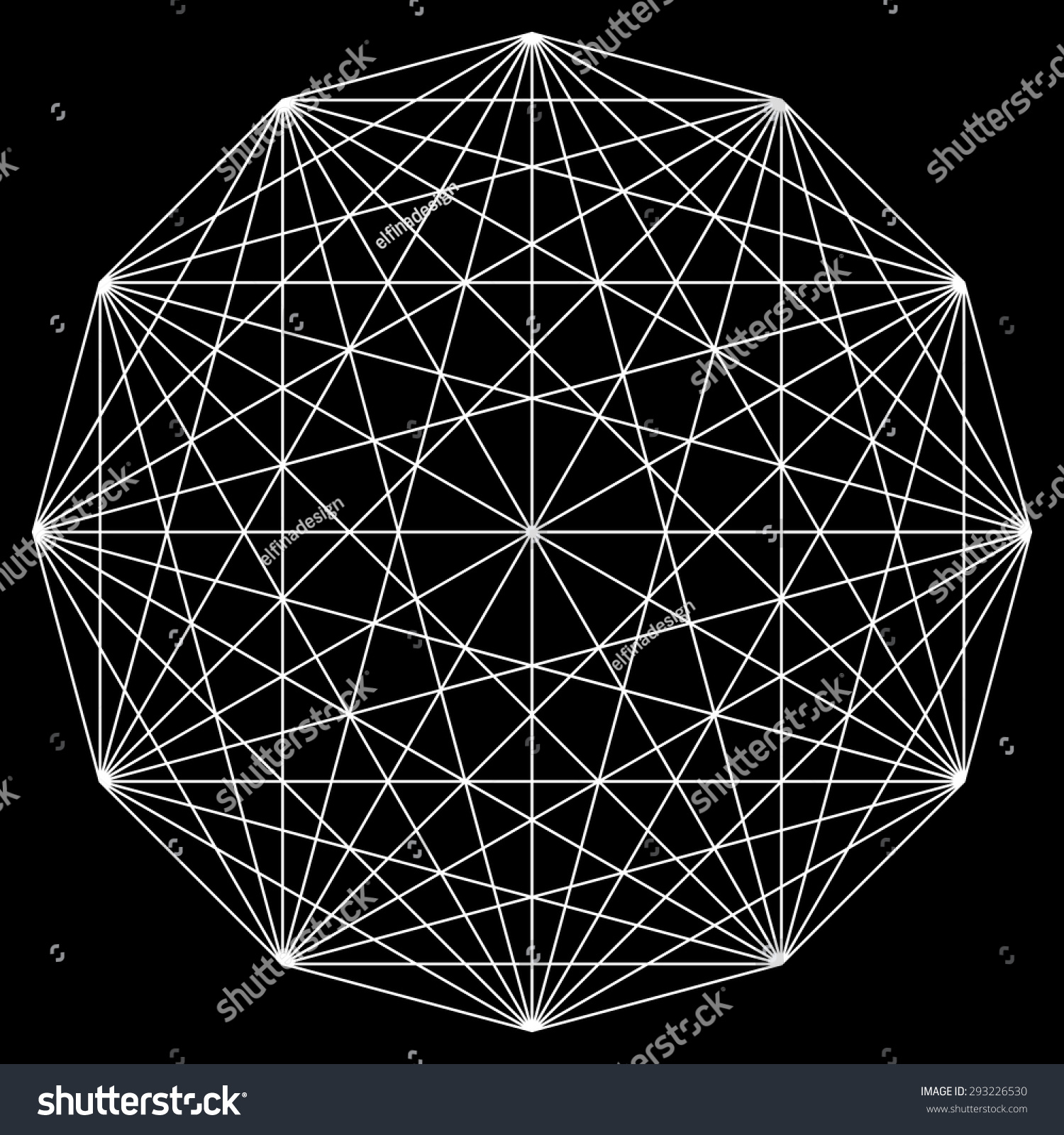 Line Art Design Geometry : Line drawing mandala sacred geometry logo stock vector