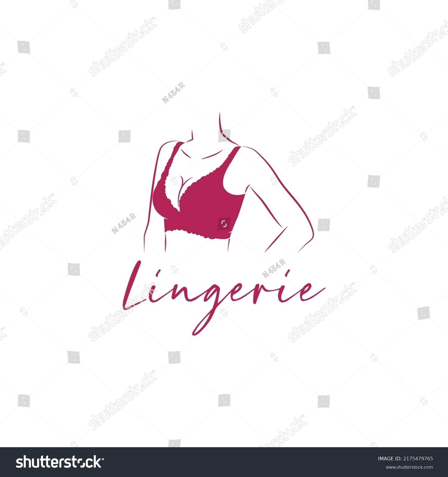 Lingerie Lady Bra Logo Vector Illustration Stock Vector Royalty Free