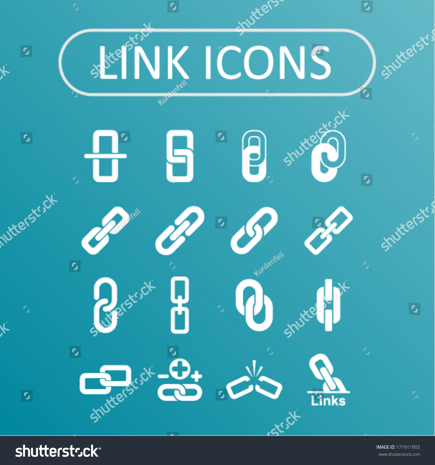 Link Icons For Web Ilustración vectorial en stock 171911903 : Shutterstock