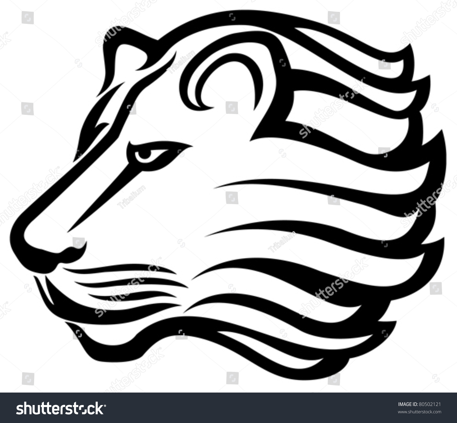 Lion Head Stock Vector Illustration 80502121 : Shutterstock