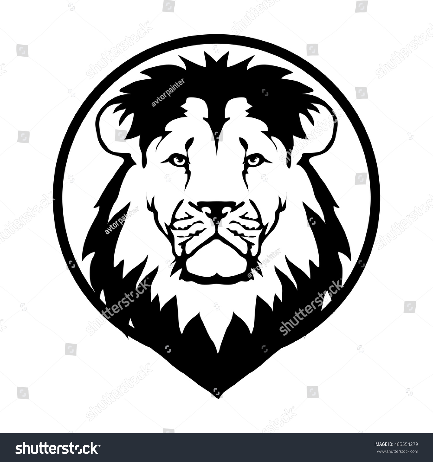 Lion Logo Stock Vector Illustration 485554279 : Shutterstock