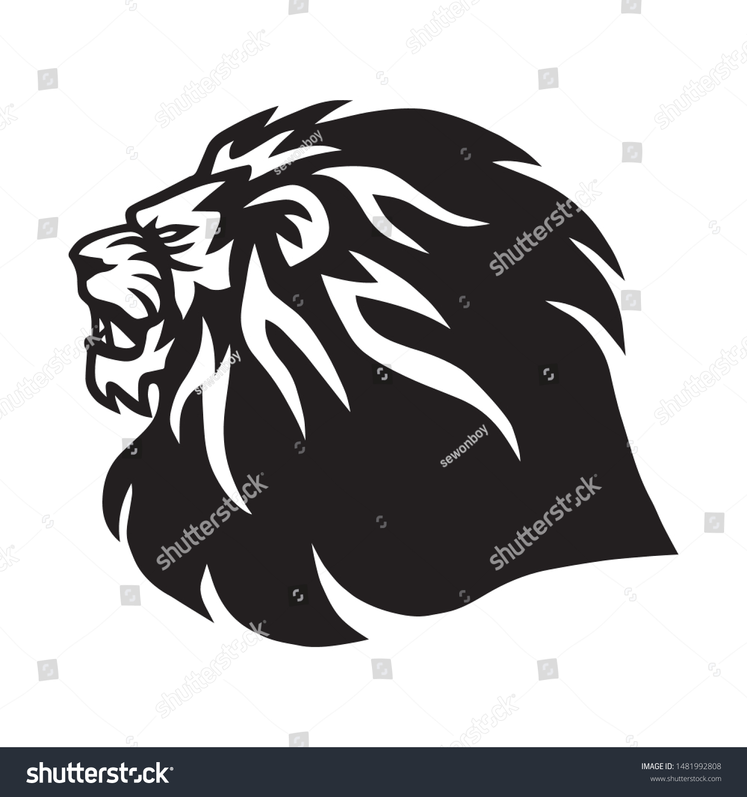Lion Roaring Head Logo Vector Stock Vector Royalty Free 5610 The Best 