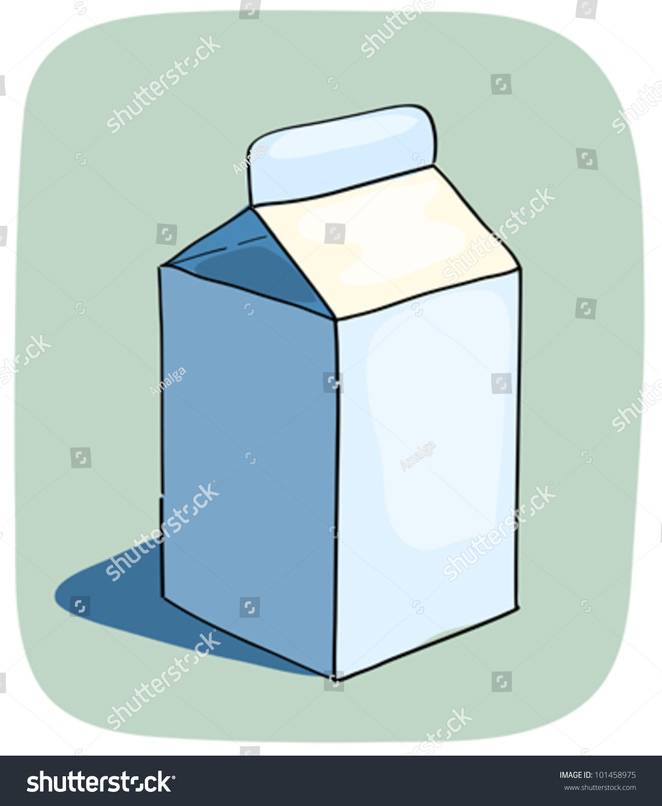 Litle Milk Box. Vector Sketch Illustration. - 101458975 : Shutterstock