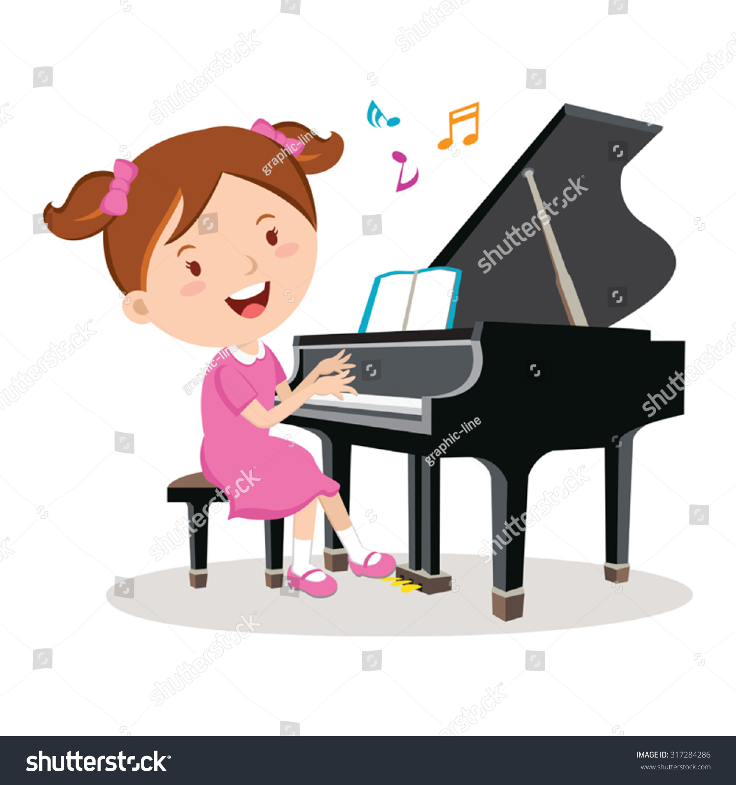free clipart girl playing piano - photo #11