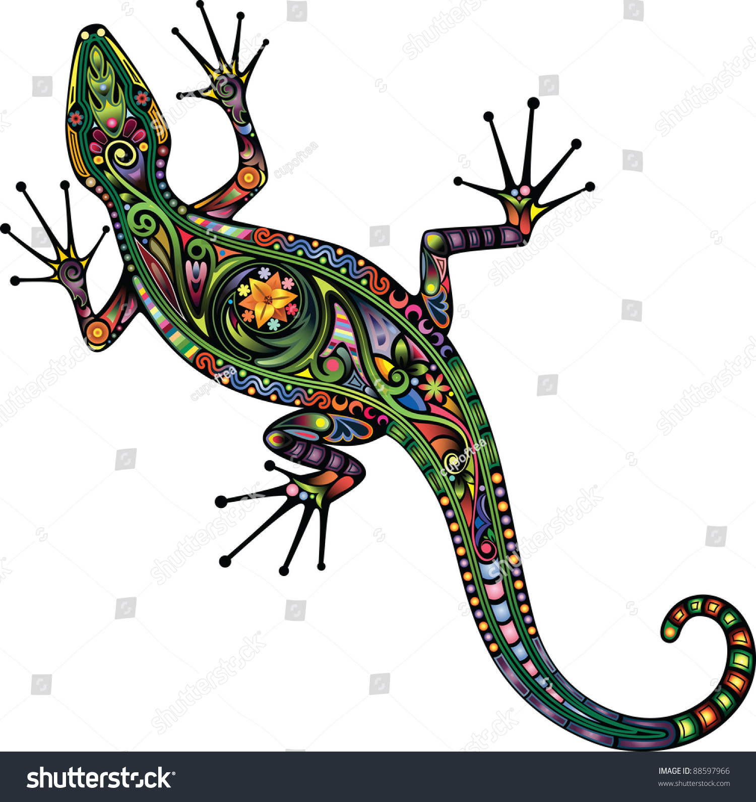 Lizard Stock Vector 88597966 - Shutterstock