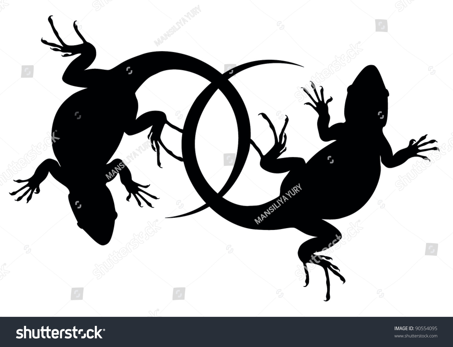 Lizard Vector Stock Vector 90554095 - Shutterstock