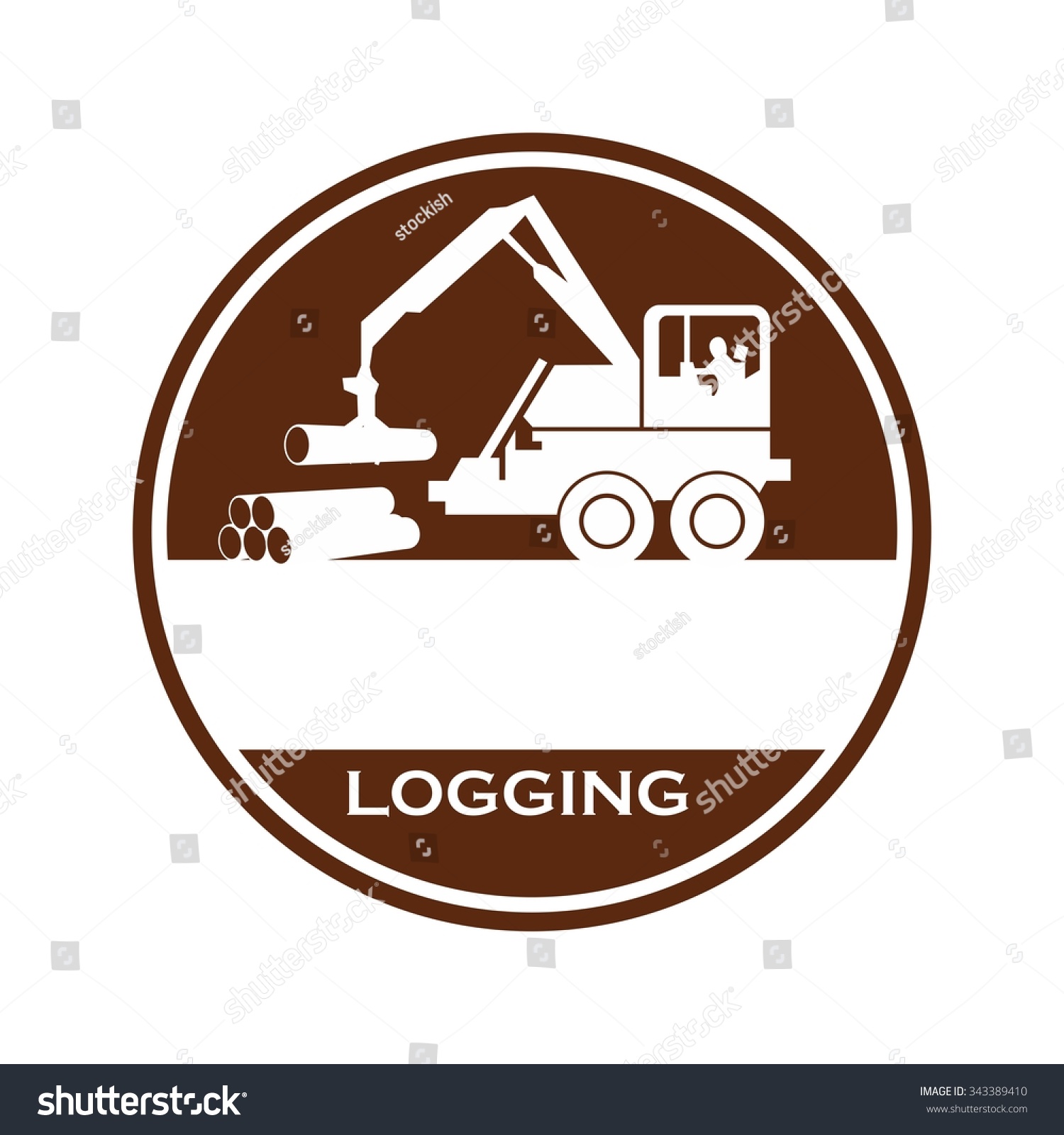 Logging Company Logo Vector Stock Vector 343389410 Shutterstock