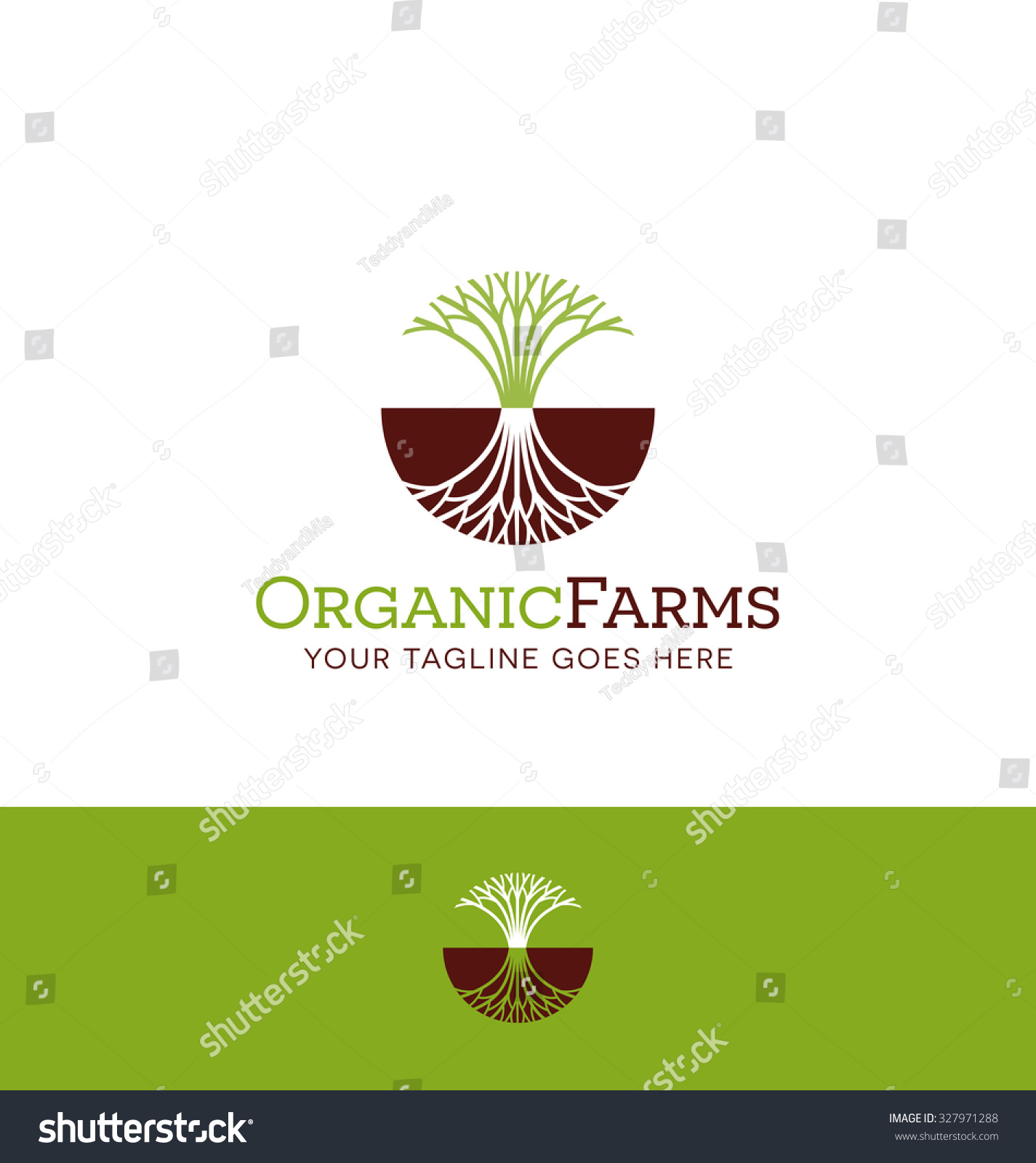 Logo Design For Agricultural Organic Foods Landscaping Or Gardening