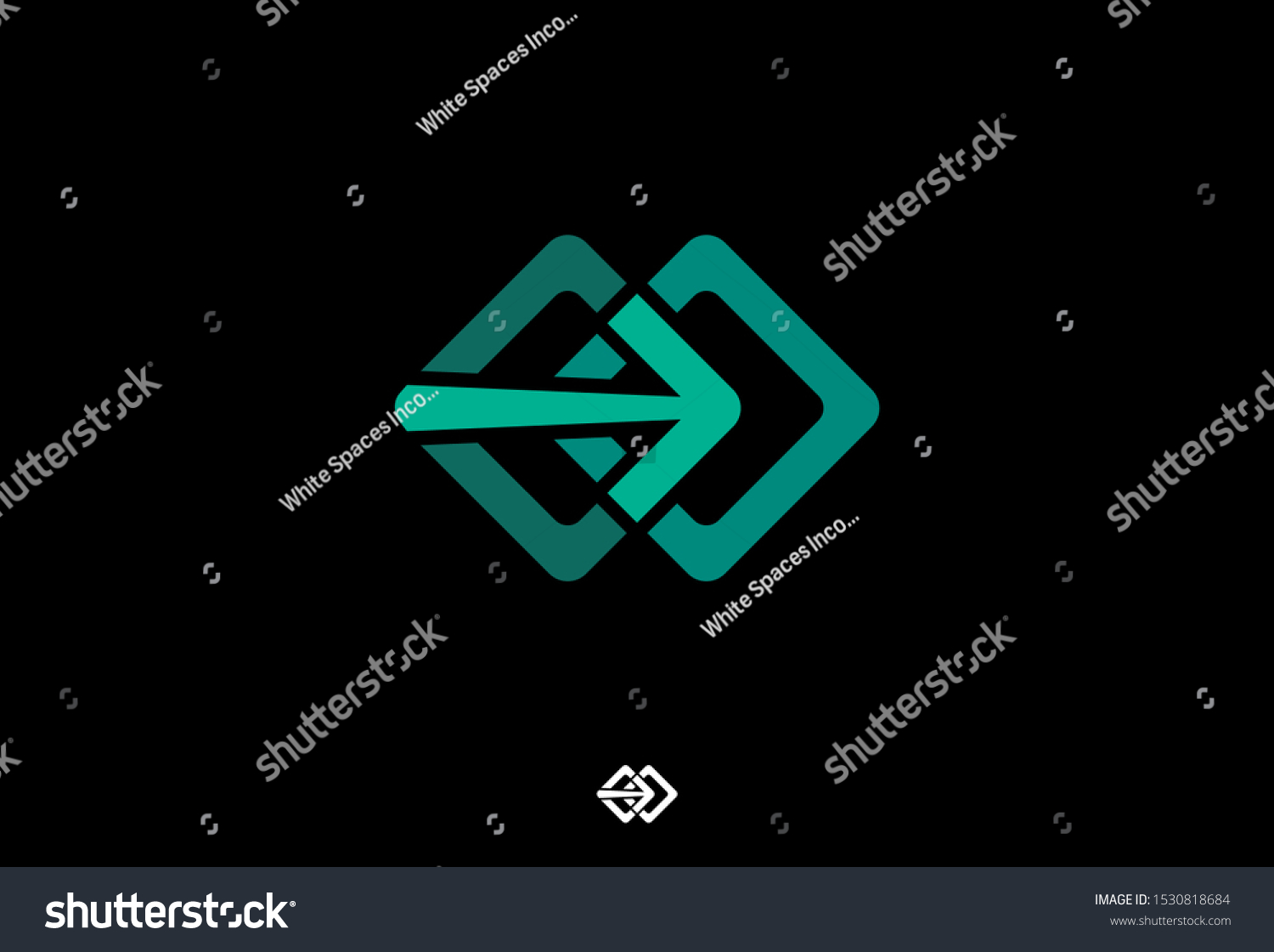 Logo Icon Geometry Shapes Arrow Middle Stock Vector Royalty Free