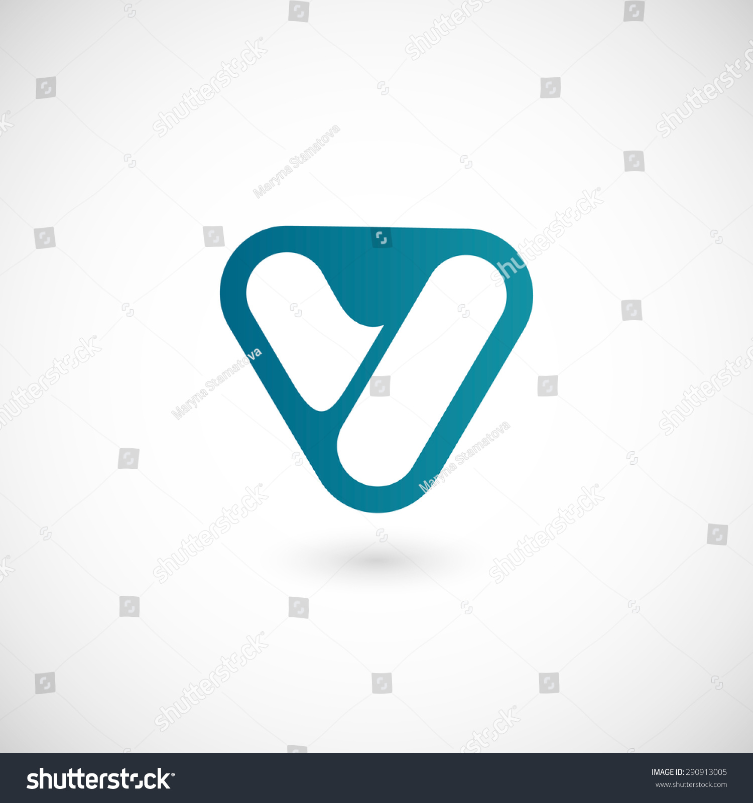 Logo V Letter. Isolated On White Background. Vector Illustration, Eps