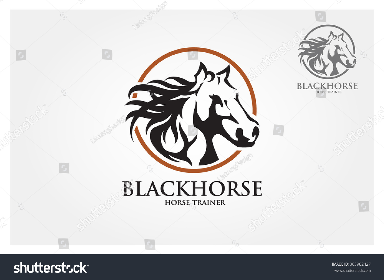 Logo Vector Images Of Horse Design On A White Background - 363982427