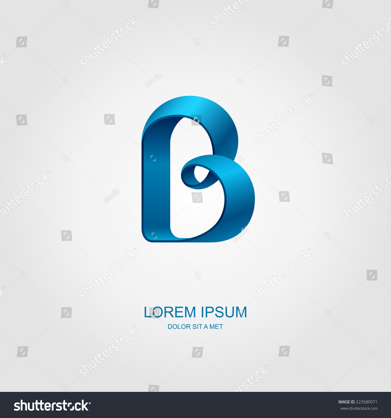 Logotype In The Form Of The Letter "B", Abstract Stylized Business Logo ...