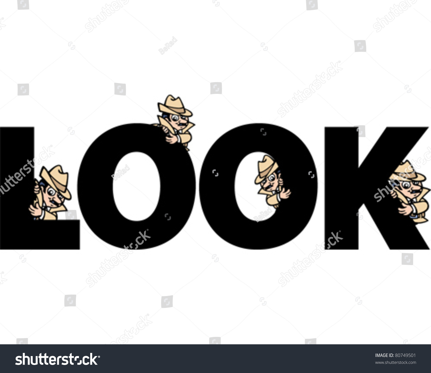 look-word-stock-vector-illustration-80749501-shutterstock