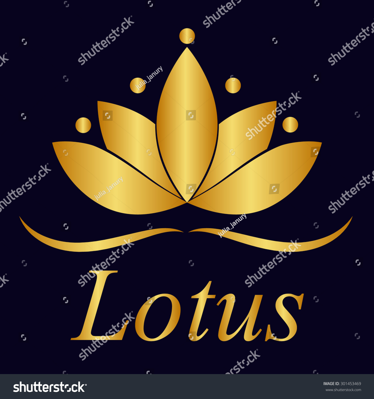 Lotus Logo Stock Vector 301453469 - Shutterstock