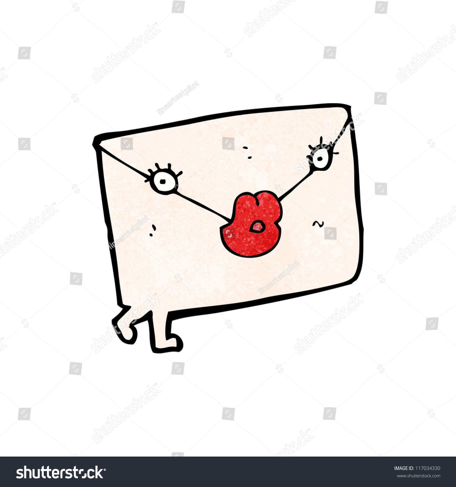 Love Letter Cartoon Character Stock Vector 117034330 - Shutterstock