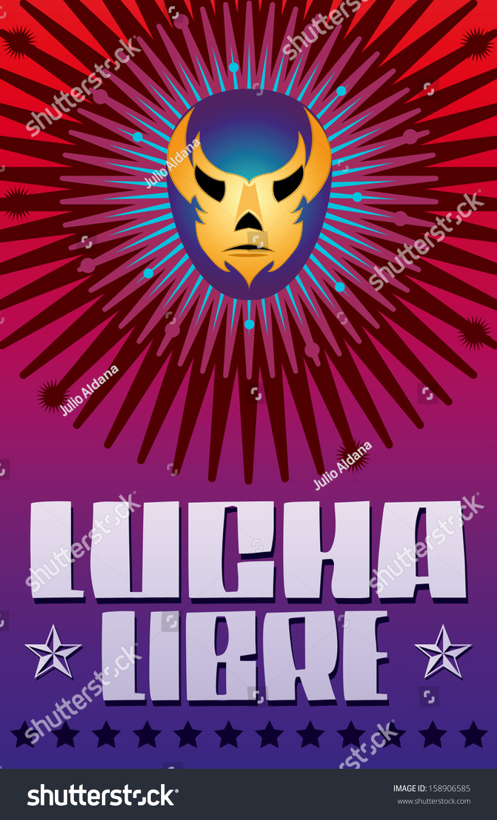 lucha-libre-wrestling-spanish-text-mexican-wrestler-mask-poster