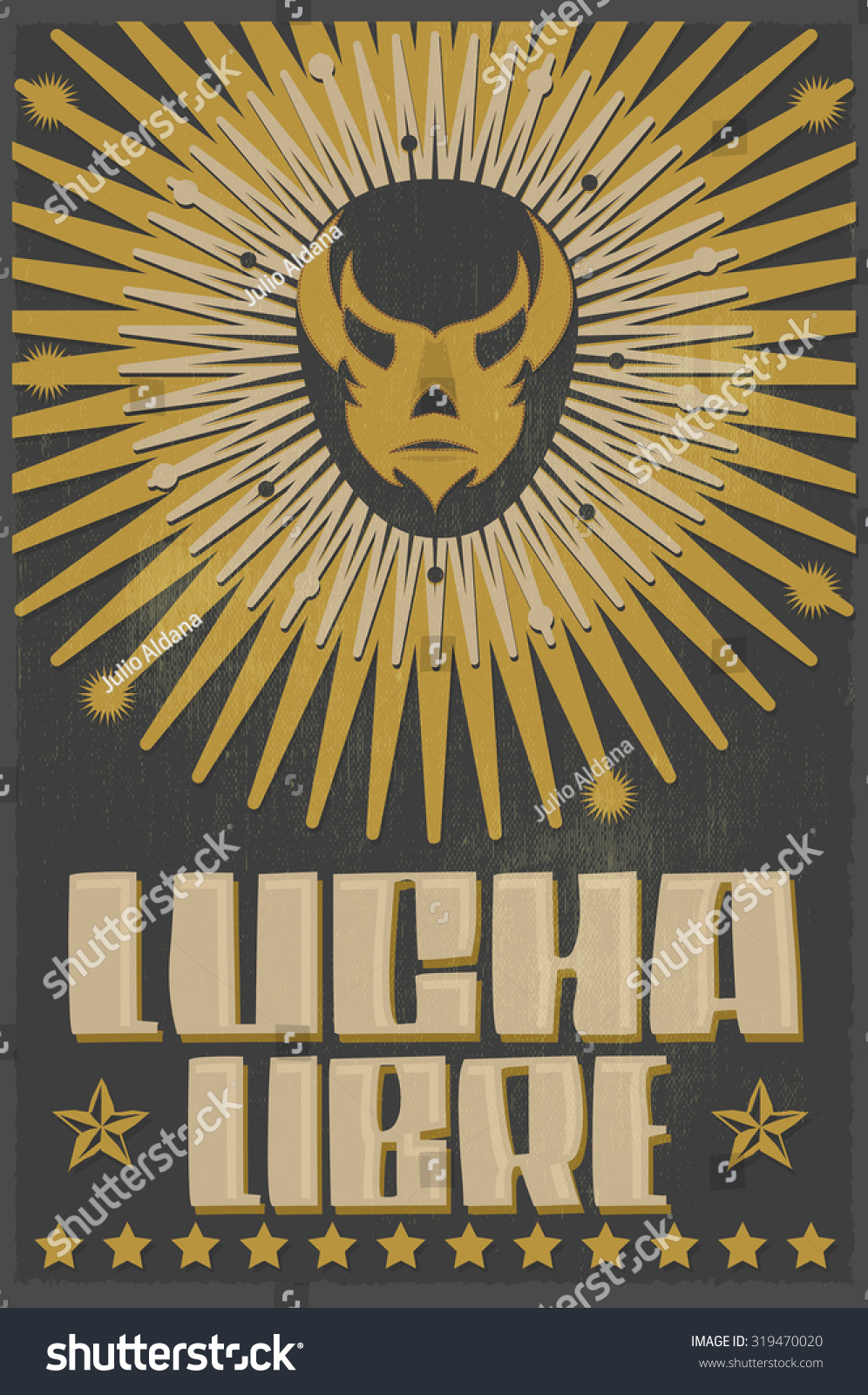Lucha Libre Wrestling Spanish Text Mexican Stock Vector 319470020 Shutterstock Lucha Libre Poster Template