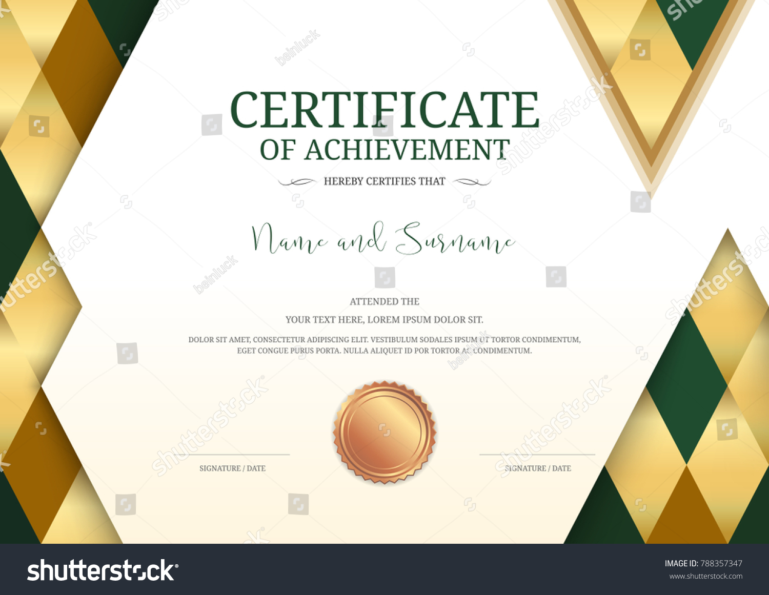 Stock Vektor Luxury Certificate Template Elegant Border Frame Bez