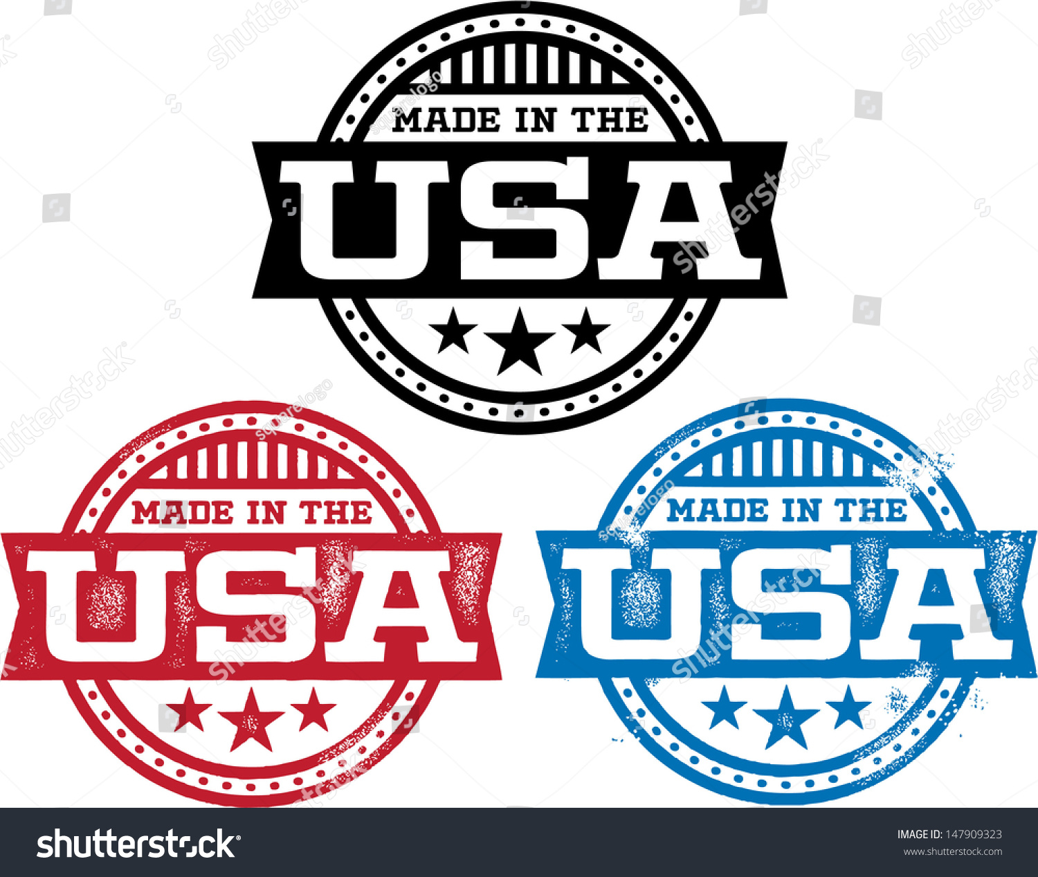 Made In Usa Vector Stamps 147909323 Shutterstock