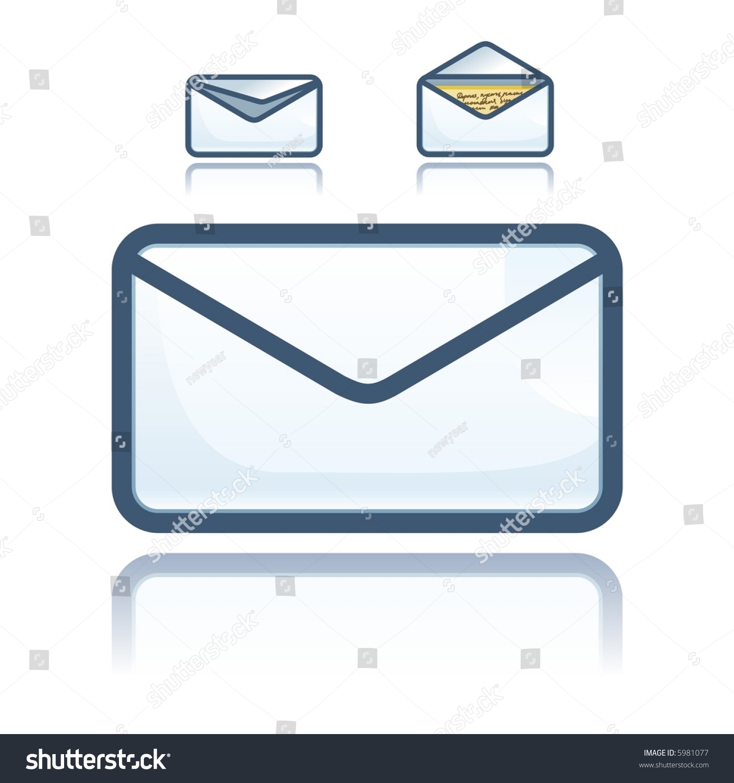 Mail Icons Stock Vector Illustration 5981077 : Shutterstock