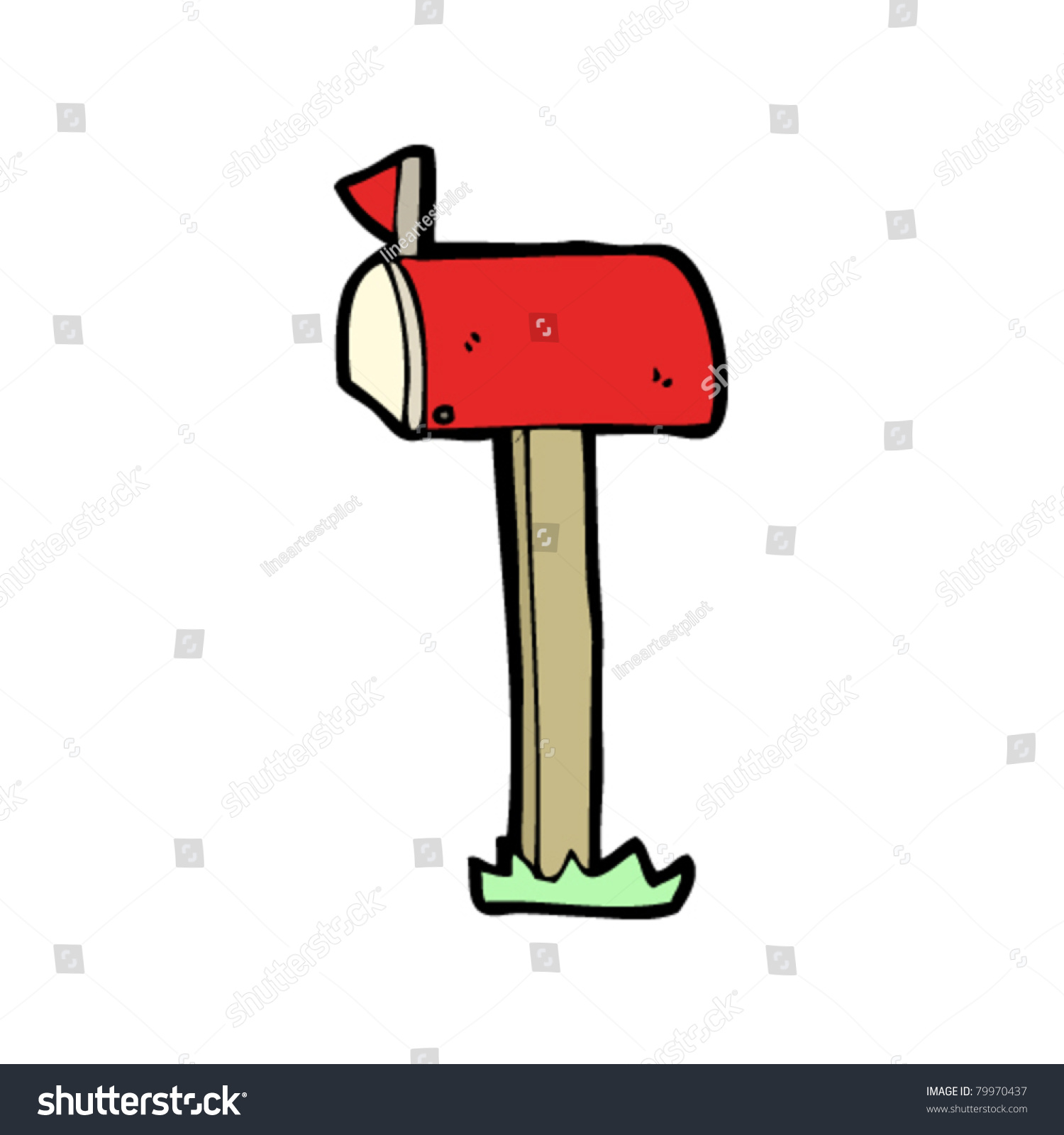 Mailbox Cartoon Stock Vector 79970437 - Shutterstock