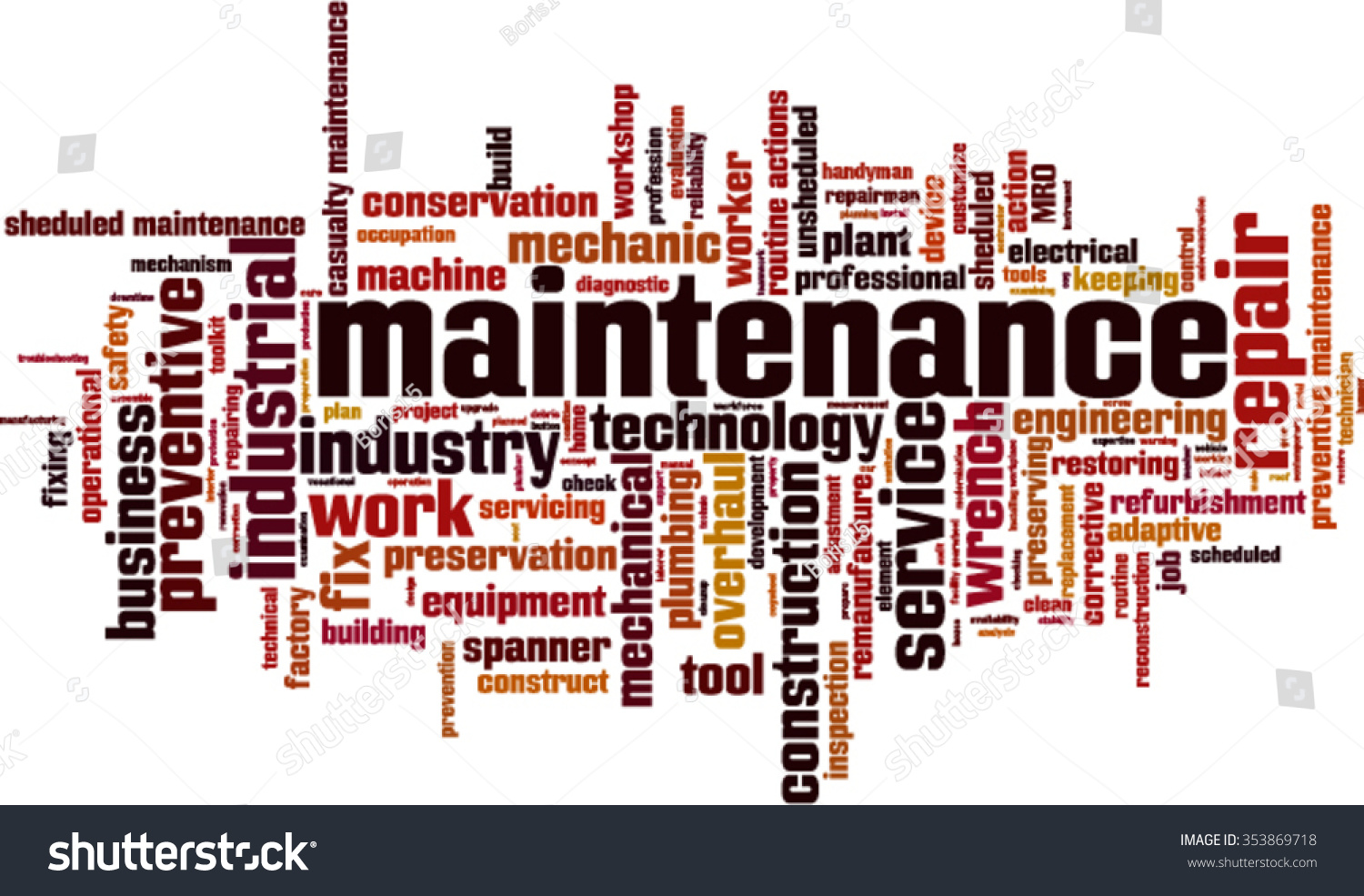 maintenance-word-cloud-concept-vector-illustration-stock-vector