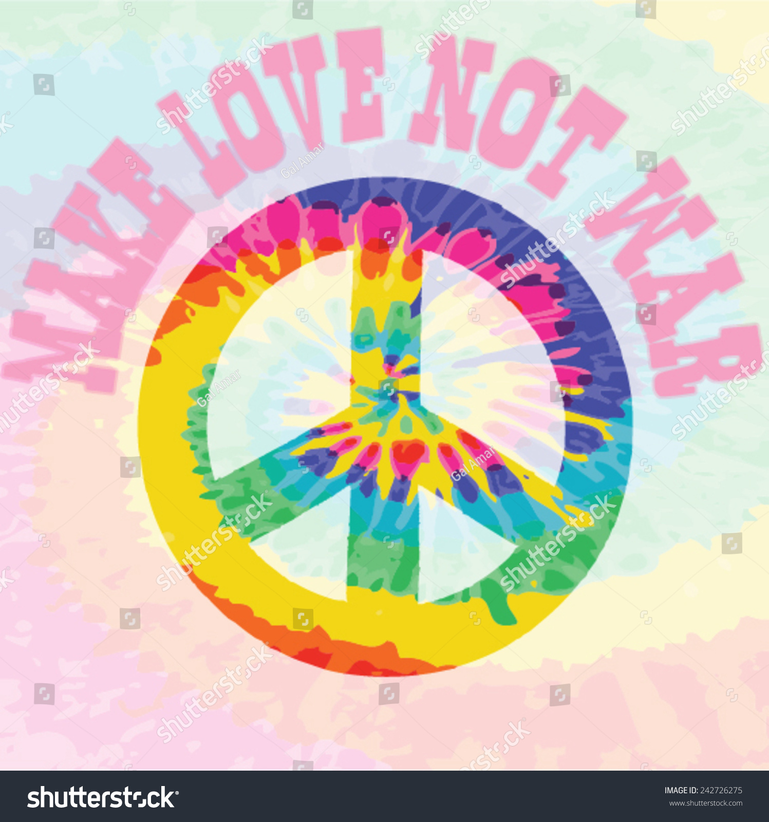 Make Love Not War Hippie Style Peace Vector Illustration 242726275 Shutterstock 7532