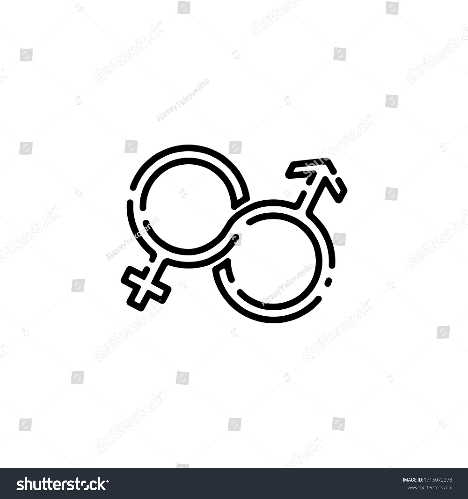 Male Female Gender Sex Symbol Symbols Stock Vector Royalty Free