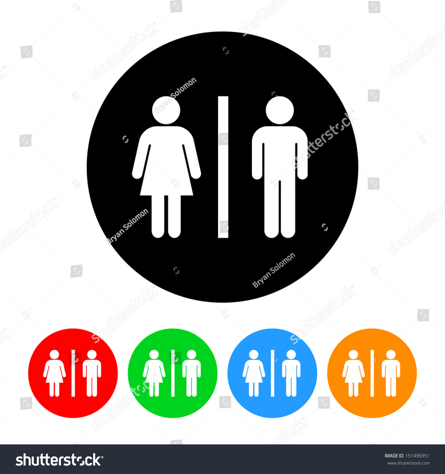 Male And Female Restroom Symbol Icon Stock Vector 151496951 Shutterstock 2361