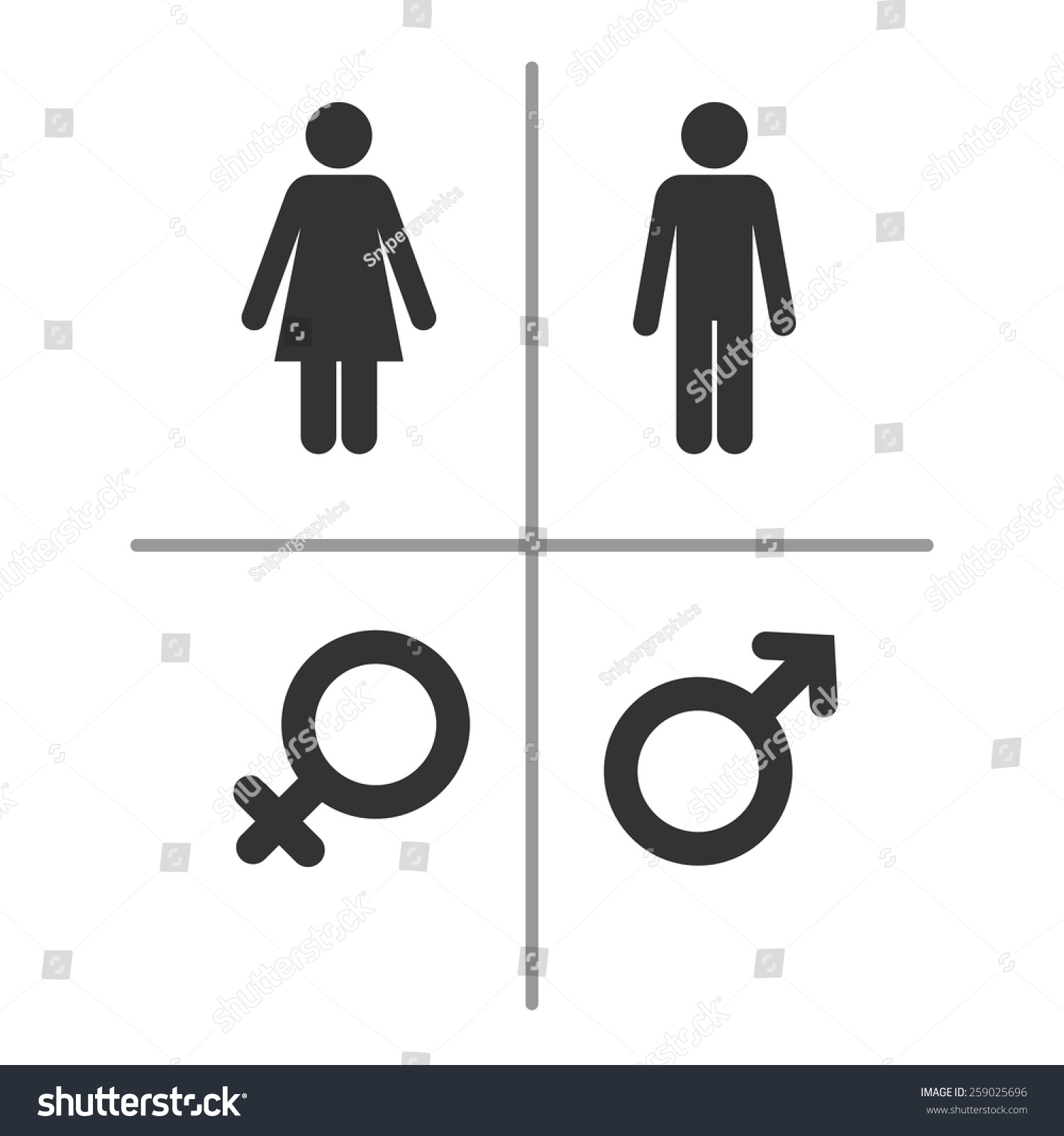 Male And Female Symbols Stock Vector Illustration Shutterstock