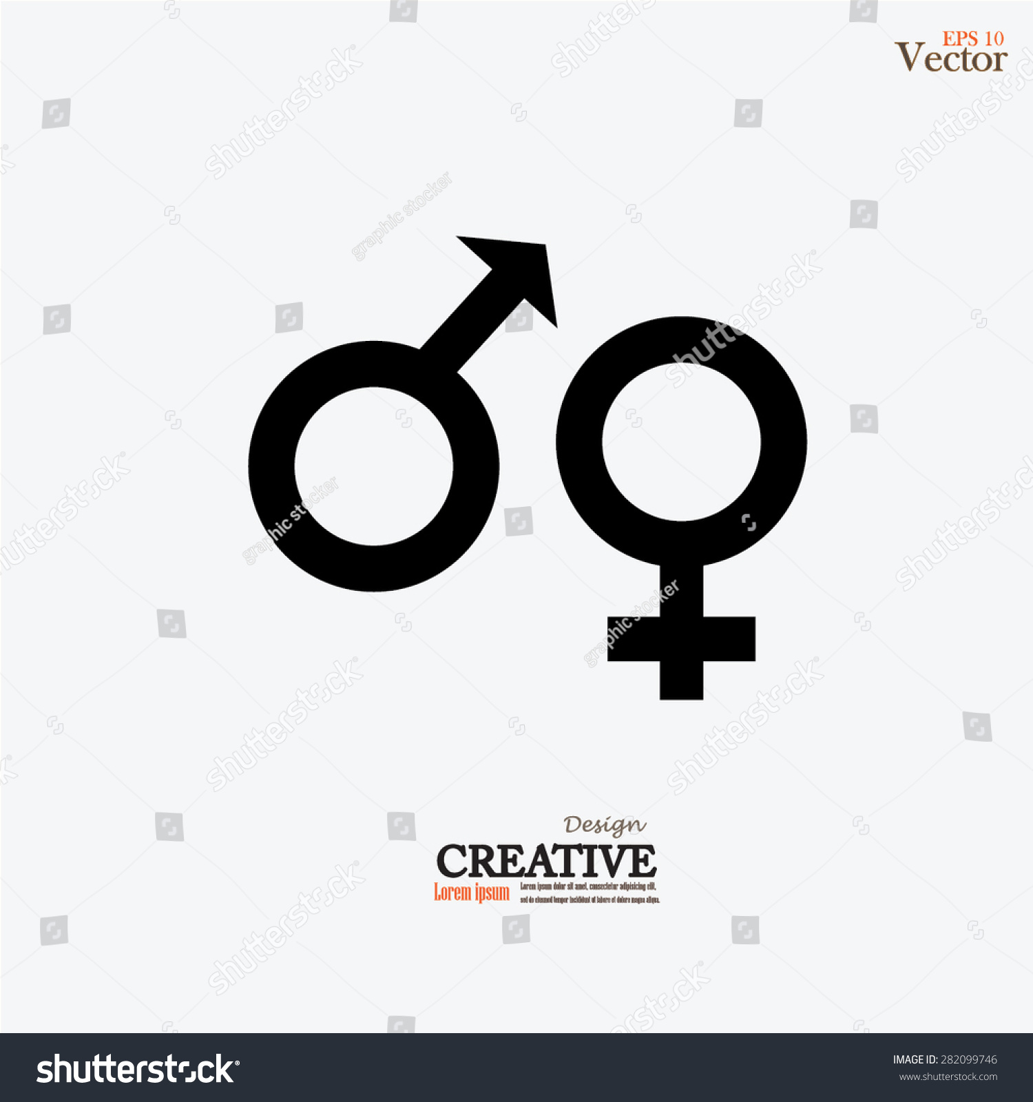 Male Female Symbols Combination Stock Vector 282099746 Shutterstock