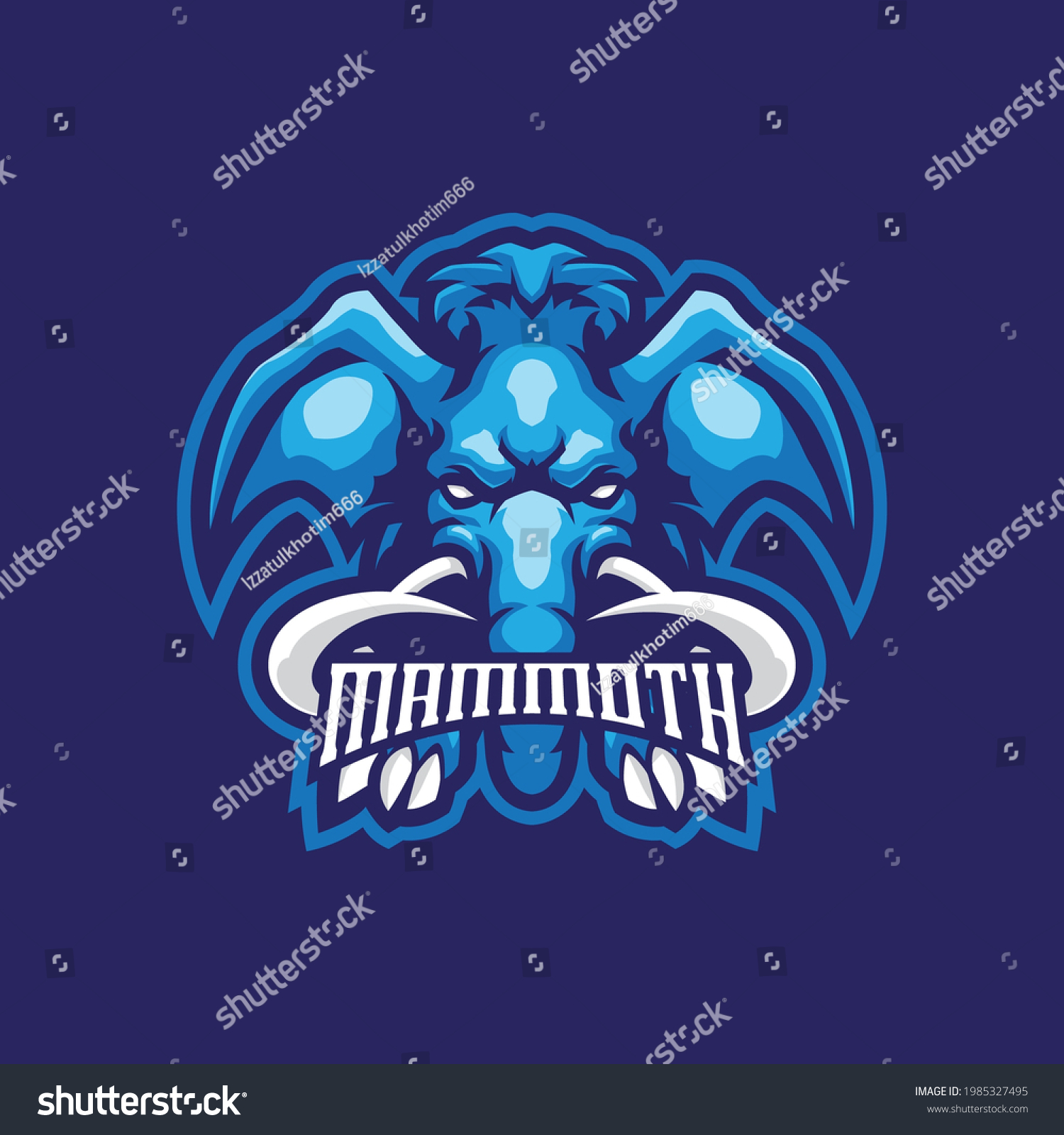 Mammoth Mascot Logo Design Vector Modern Stock Vector Royalty Free