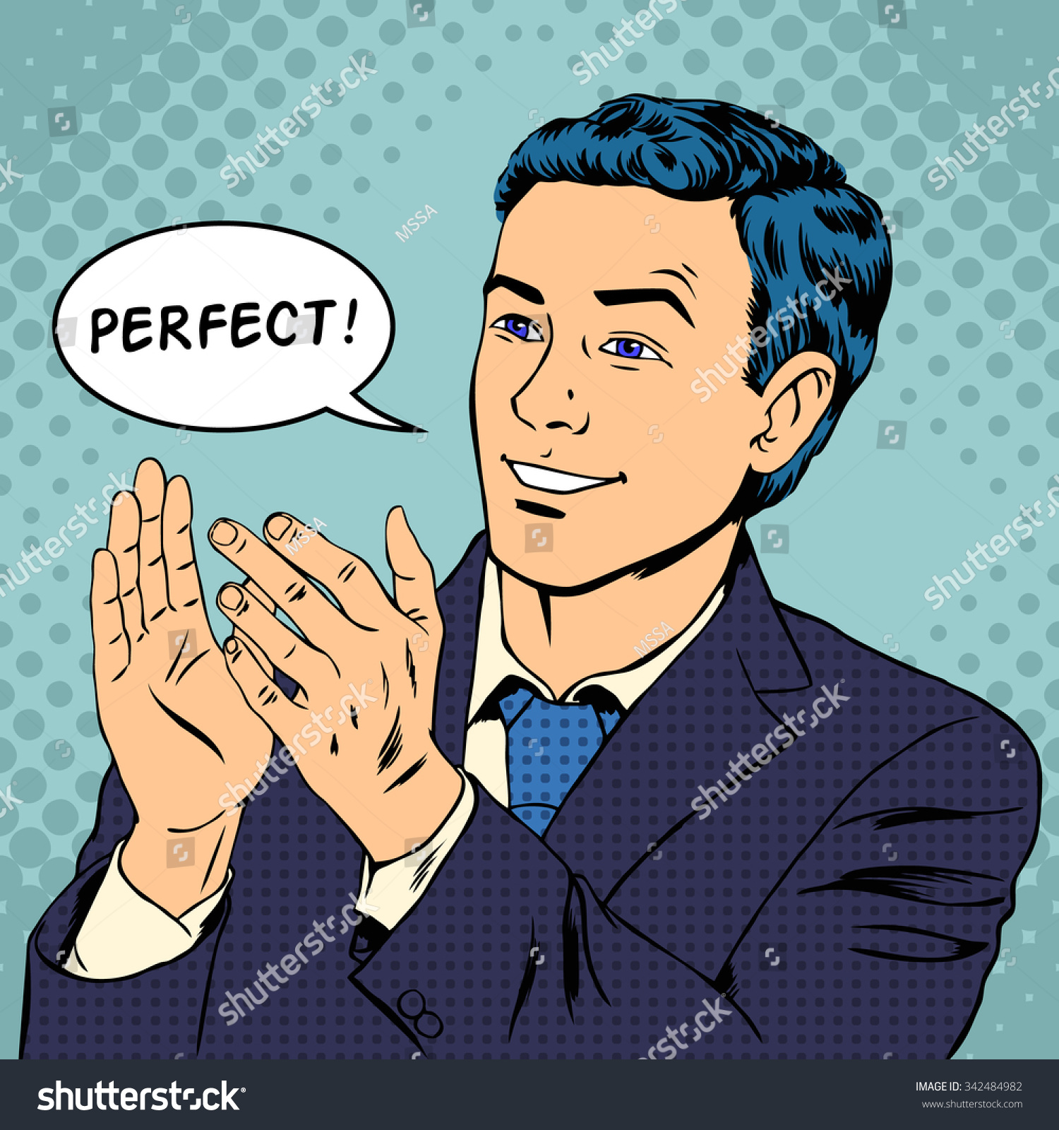 stock-vector-man-applauds-and-says-perfe