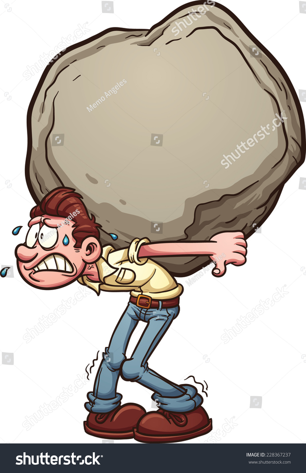 clipart man carrying heavy load - photo #22