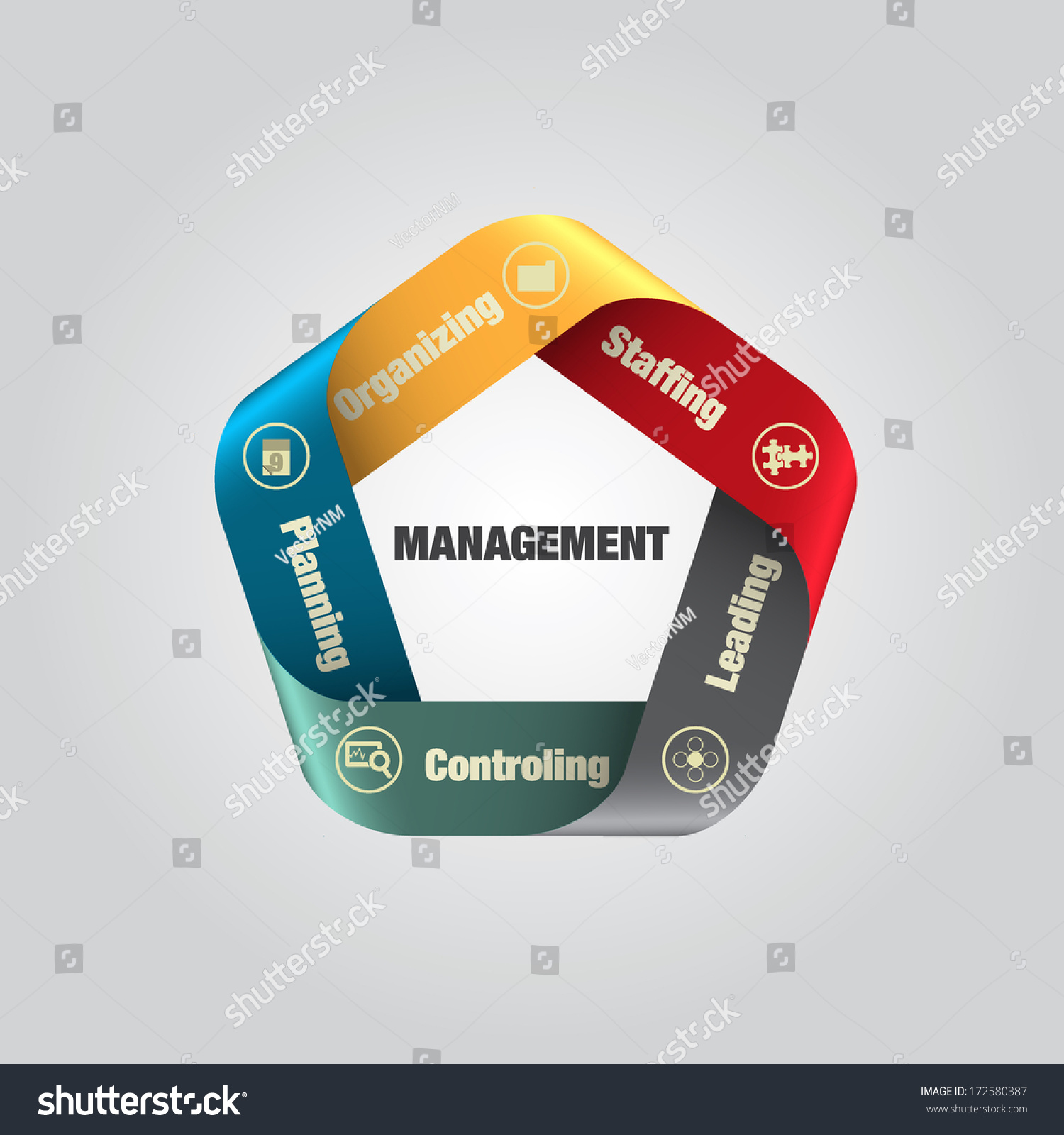 Management Processing Diagram, Vector Illustration - 172580387