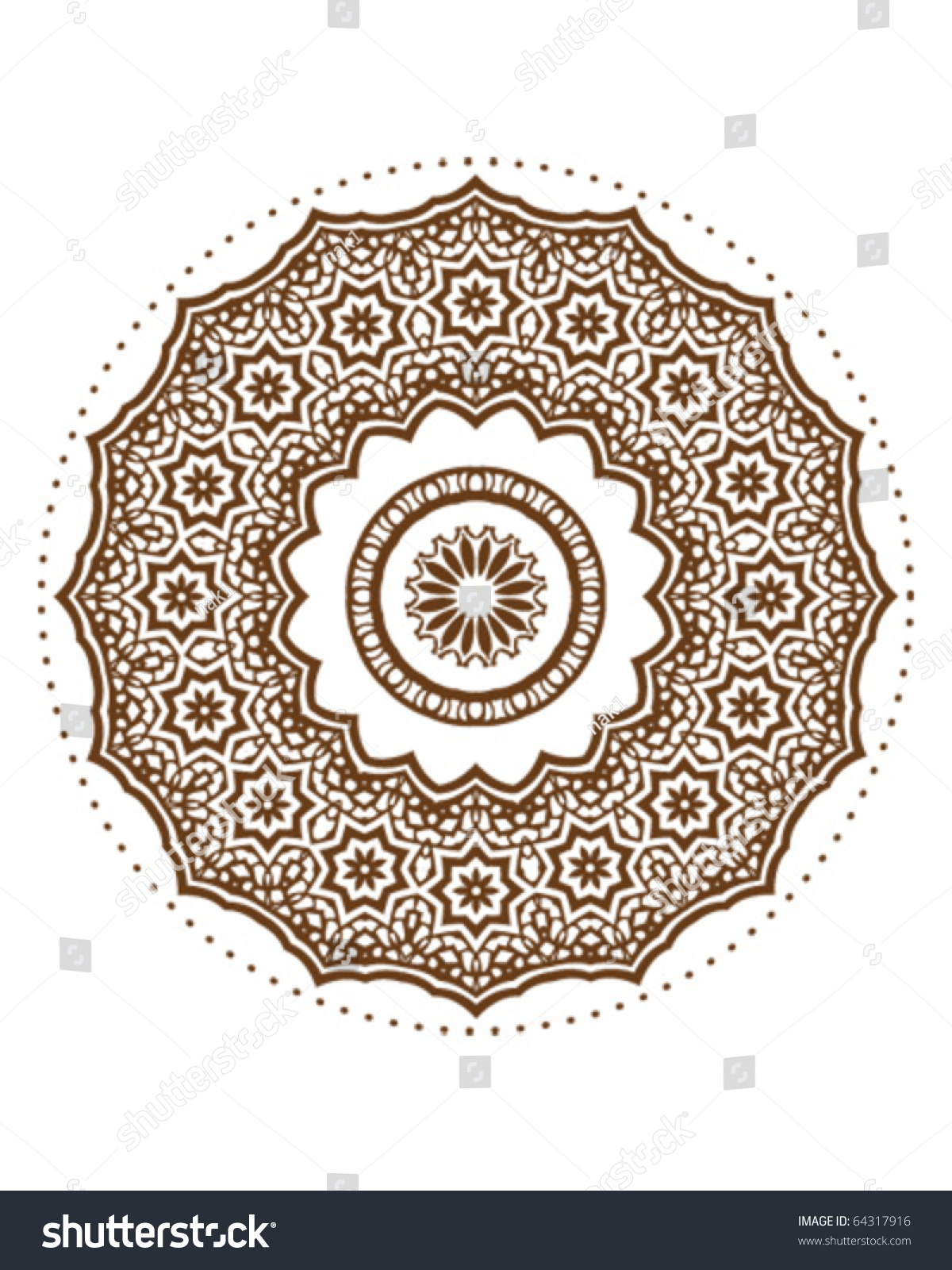 Mandala Design Stock Vector Illustration 64317916 : Shutterstock