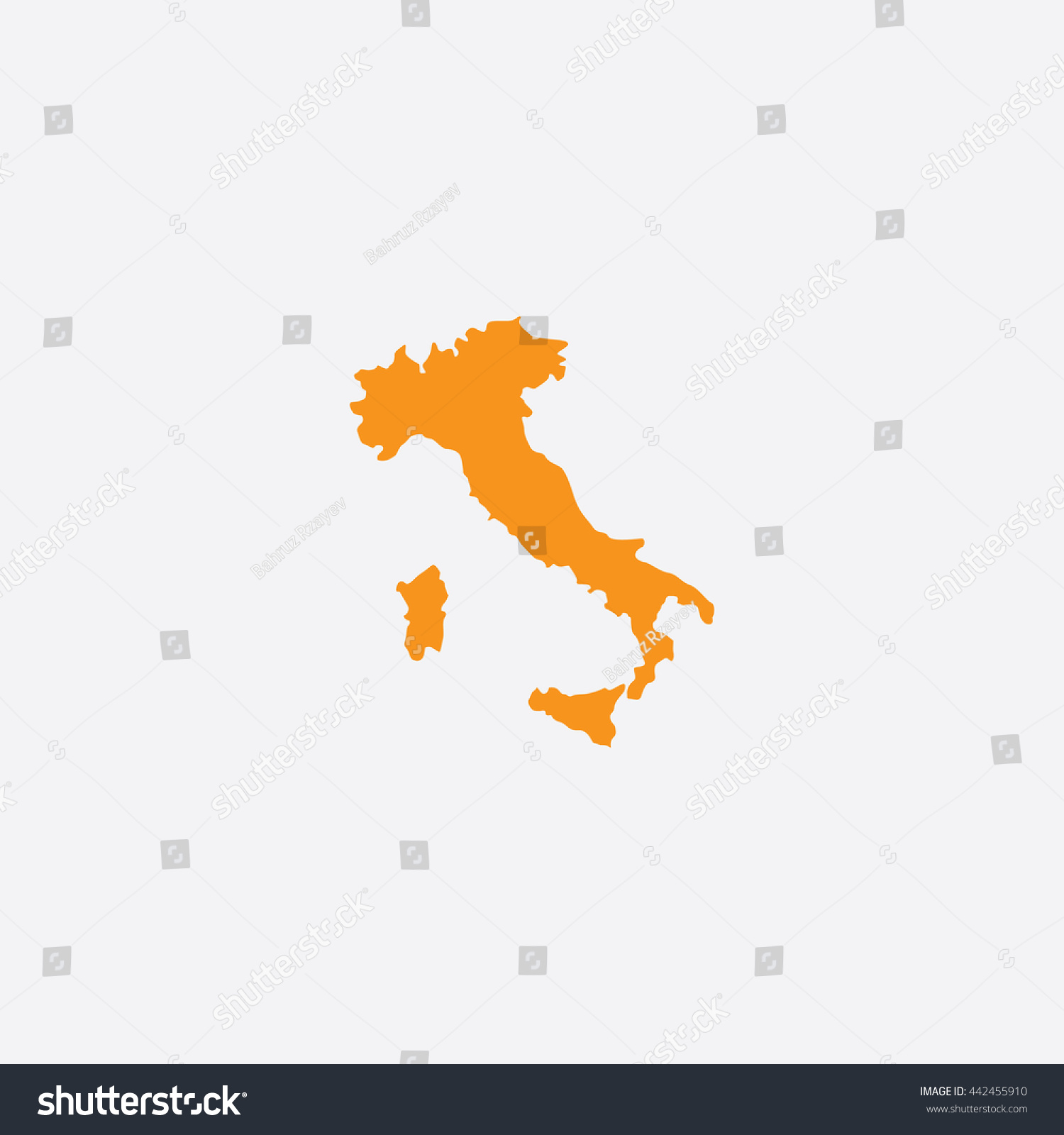 Map Italy Vector Illustration Stock Vector Royalty Free