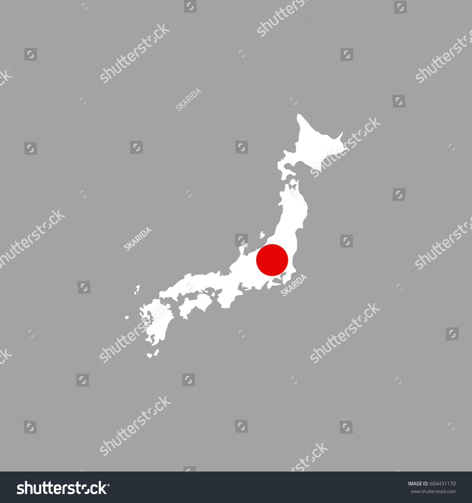 Map Japan Vector Icon Color Illustration Vector De Stock Libre De