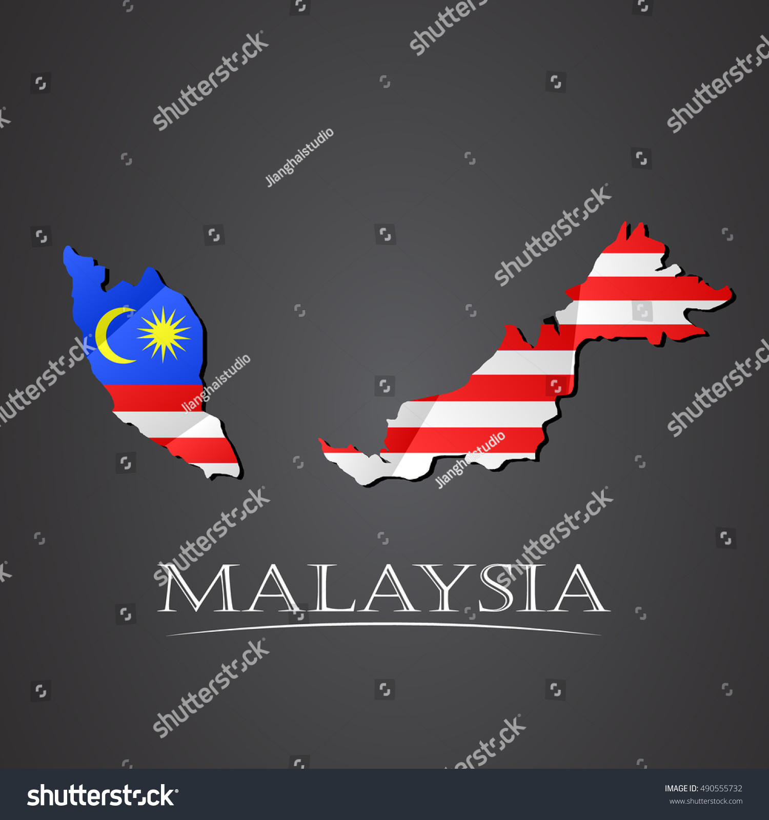 Map Malaysia Vector Illustration Stock Vector Royalty Free 490555732